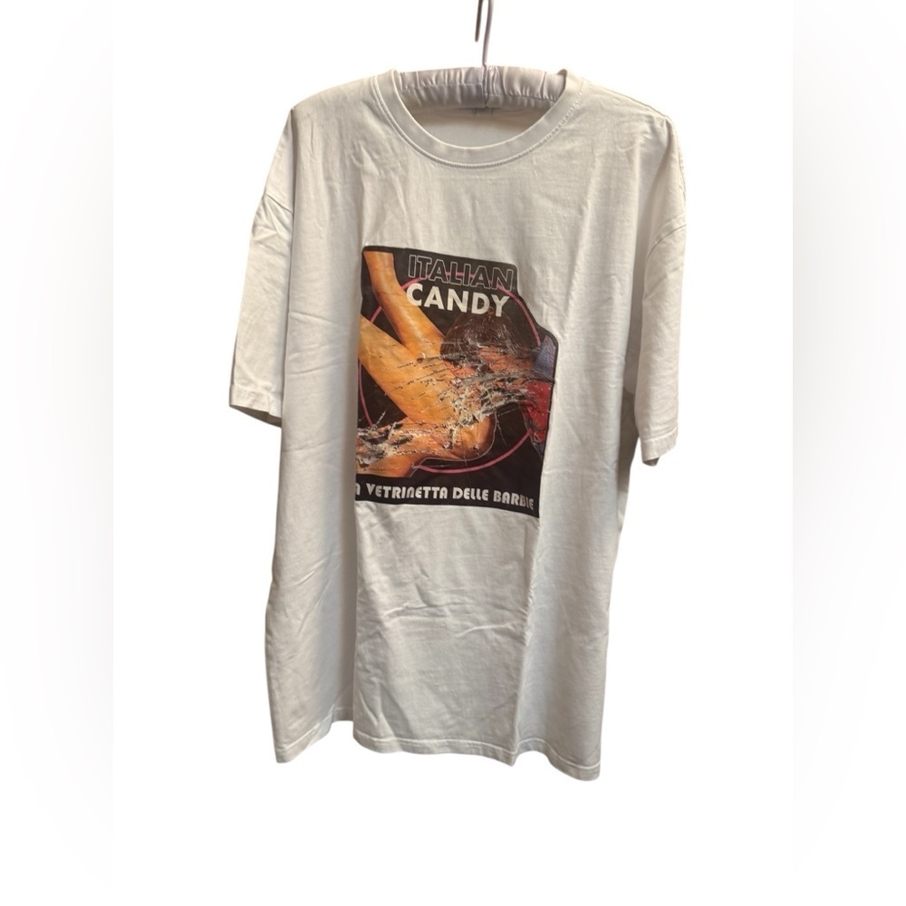 ITALIAN CANDY COTTON HERITAGE T Shirt White Men’s Size XL New Unisex Tee T shirt
